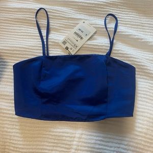 Zara satin crop top